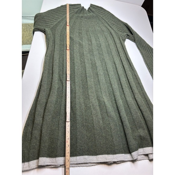Anthropologie Sweater Dress Womens XL Green Arsenau Wool Blend Bell Sleeves - Picture 9 of 10